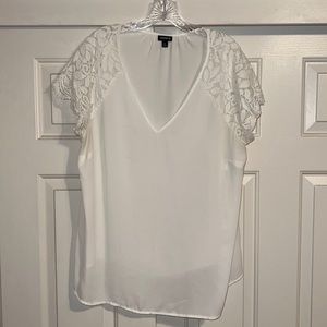 Off white blouse with lace detail